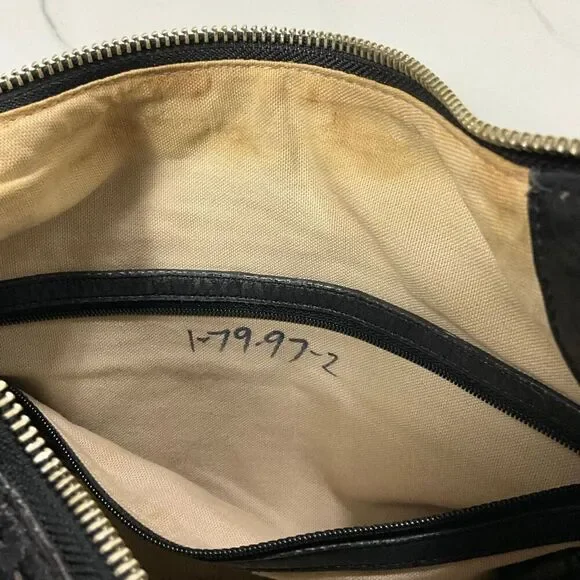 COLE HAAN Black Leather Hobo Shoulder Bag - Picture 7 of 9